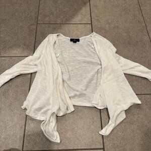 White Throw Sweater